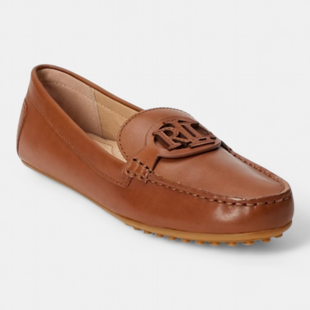 Ralph Lauren Brown Leather Driving Loafers